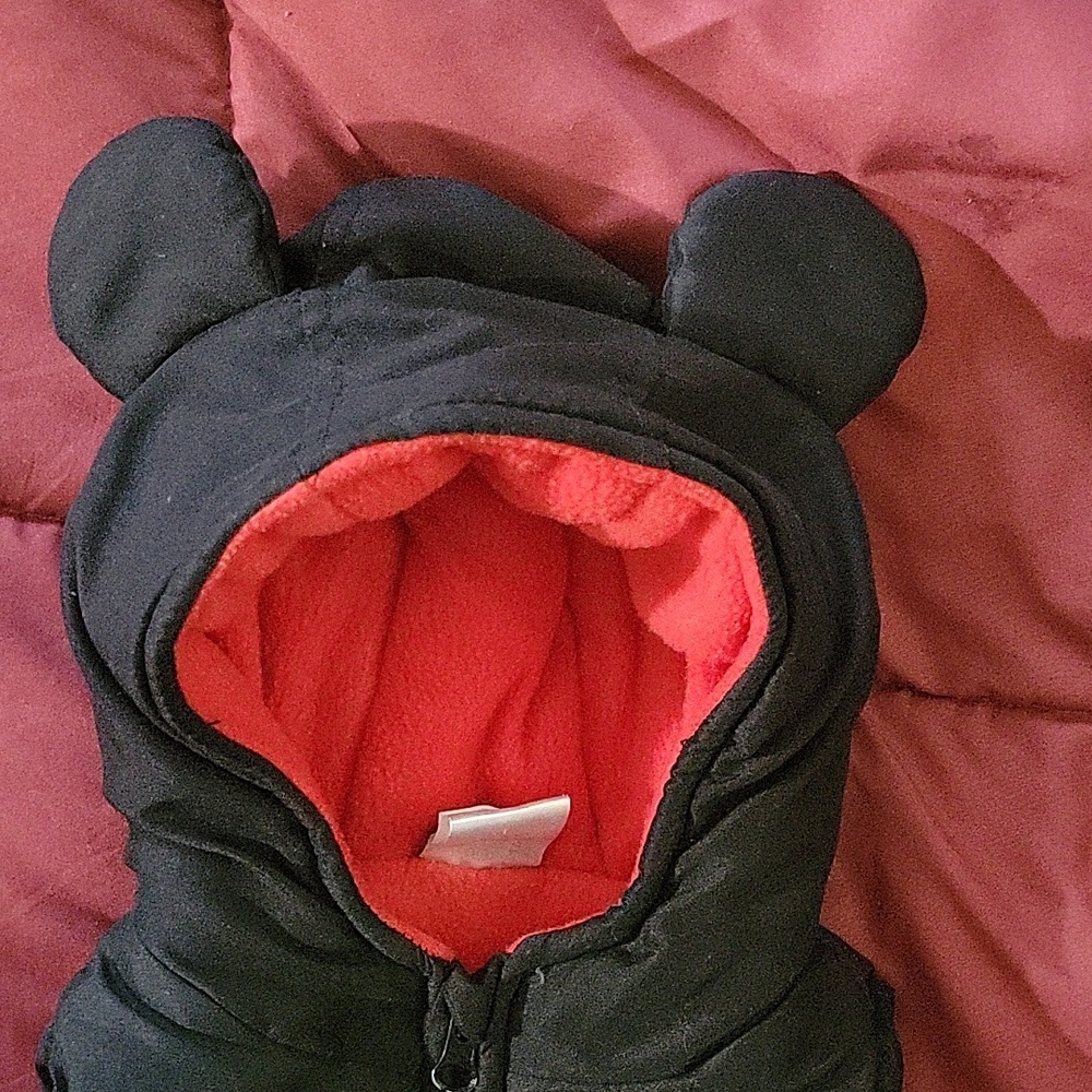 Disney Mickey Mouse Hooded With Ears Zippered Vest, Size: 2T - Picture 4 of 6
